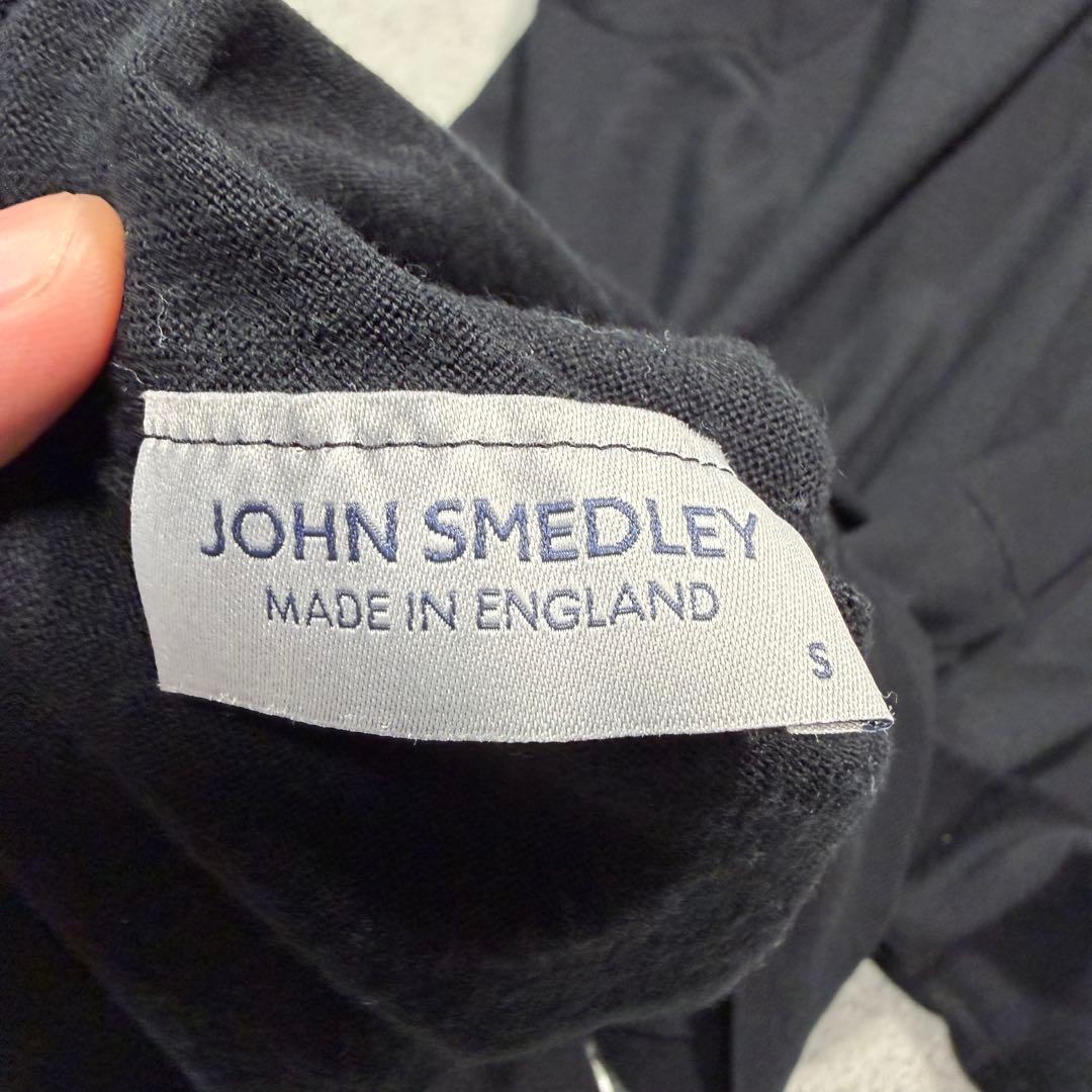 ジョンスメドレー　ブラック　Sサイズ モックネック　長袖ニット