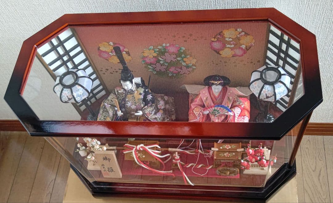 美品 お雛様 アクリルケース入り 雛人形