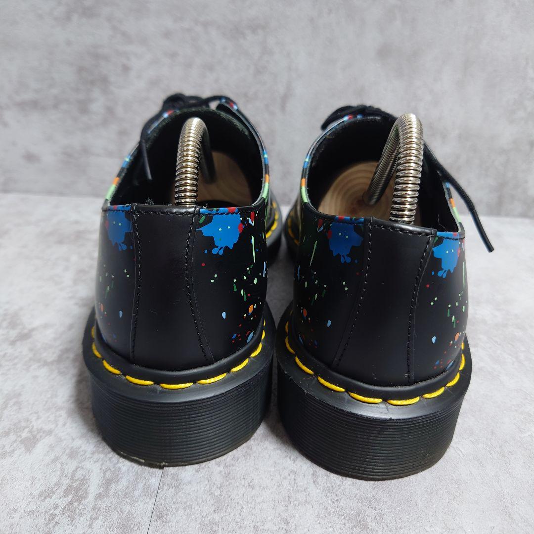 美品 ドクターマーチン ペイントスプラッター 3ホール レザーシューズ UK5