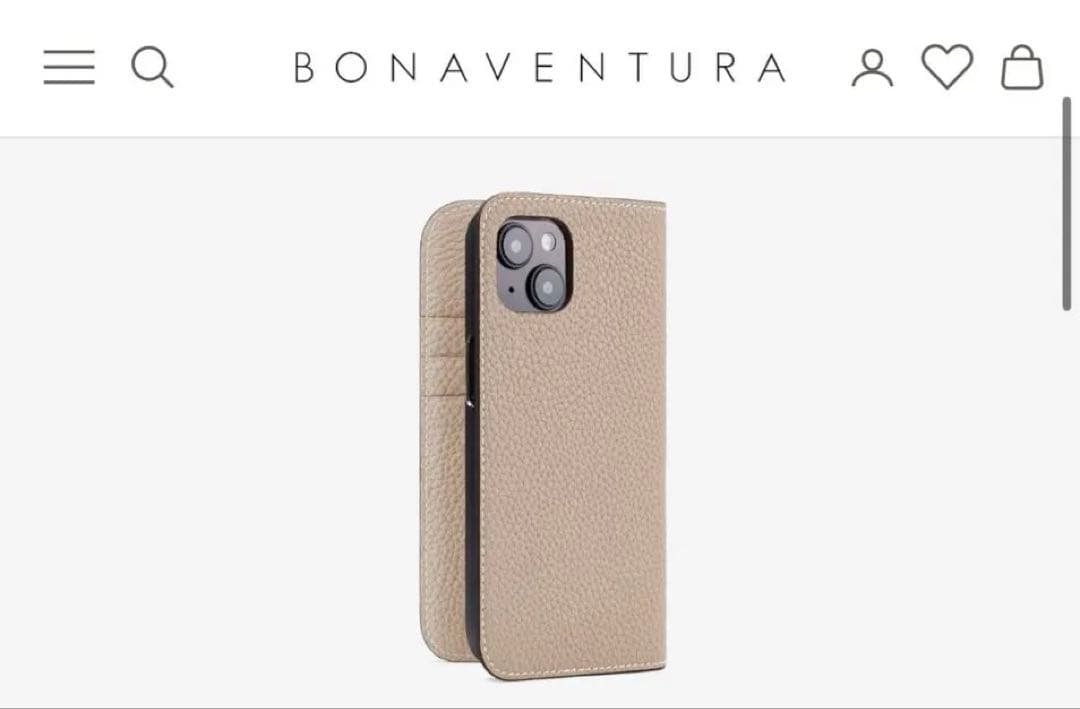 美品！ ボナベンチュラ iPhone12mini ダイアリーケース レザー