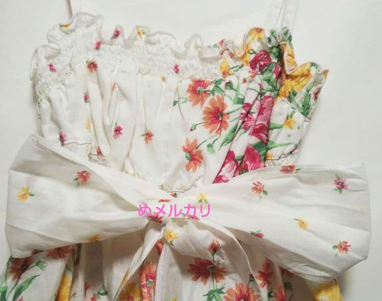 LIZ LISA リズリサ 花柄チュニック 花柄キャミソール リボン付② タグ付