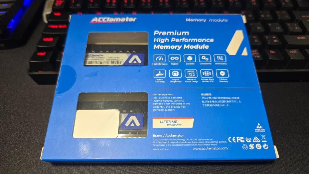 Acclamator DDR4/32GB (2×16GB)[新品●未使用]