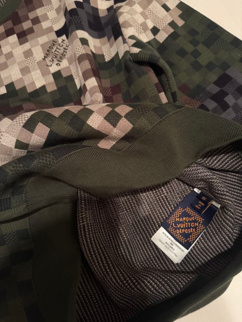 Louis Vuitton ダモフラージュピクセルパターン セーター XS