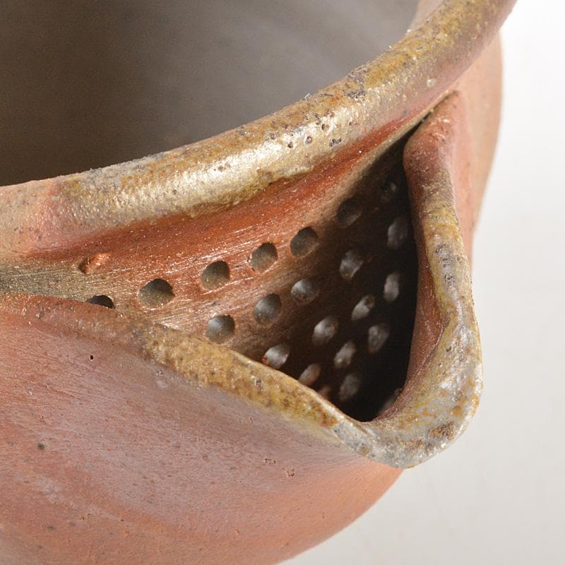 煎茶道具　備前焼　明光窯　神獣摘　宝瓶　急須　共箱　D　R6253