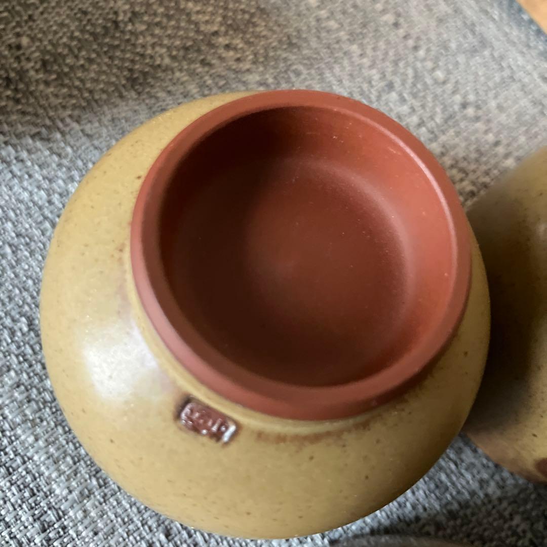 未使用　伊藤赤水　茶器　柿　人間国宝