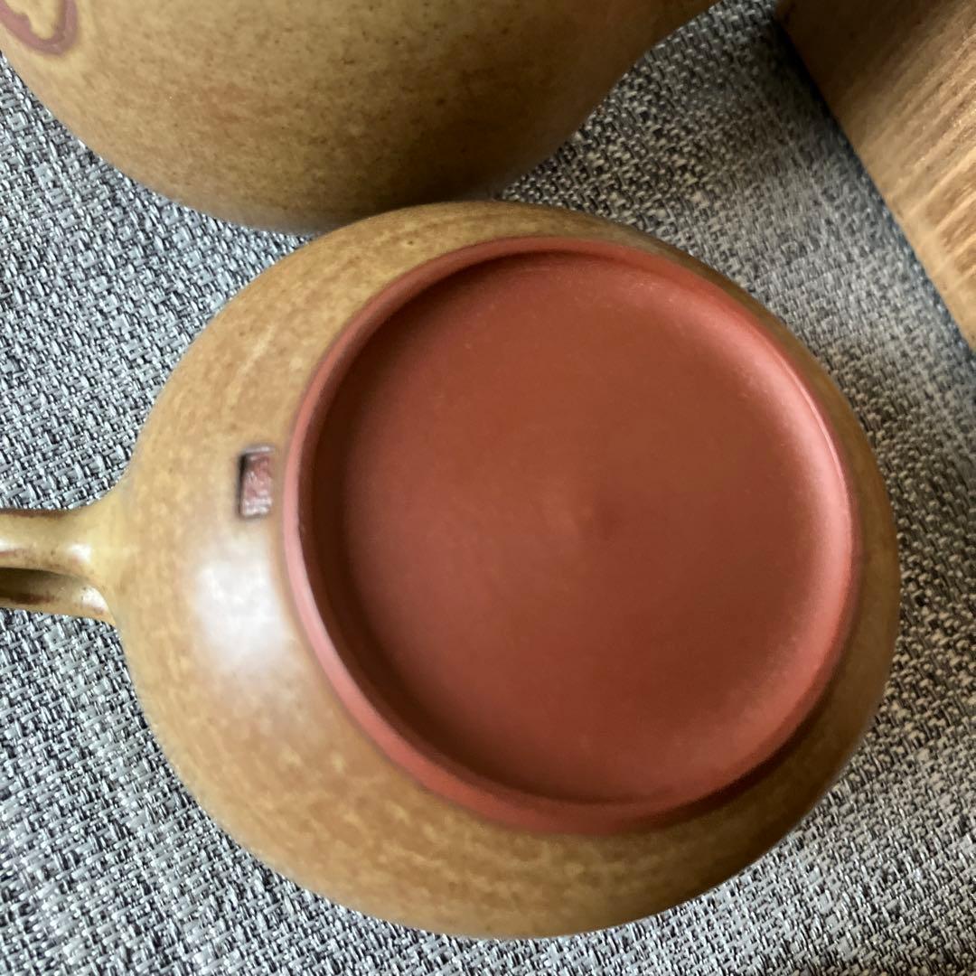 未使用　伊藤赤水　茶器　柿　人間国宝