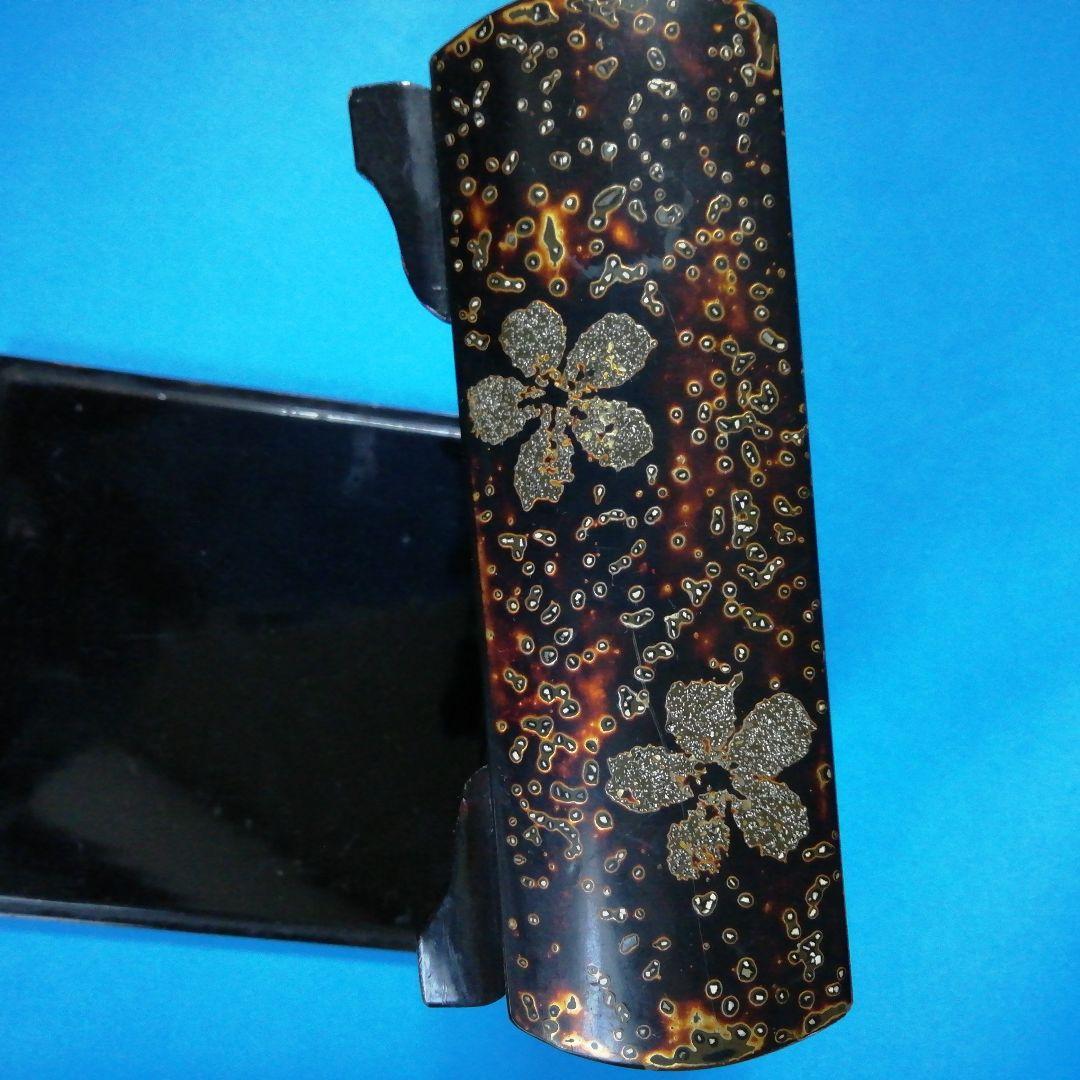 若狭塗　螺鈿細工　桜の菓子鉢　金箔　貝　木製　骨董　伝統工芸品