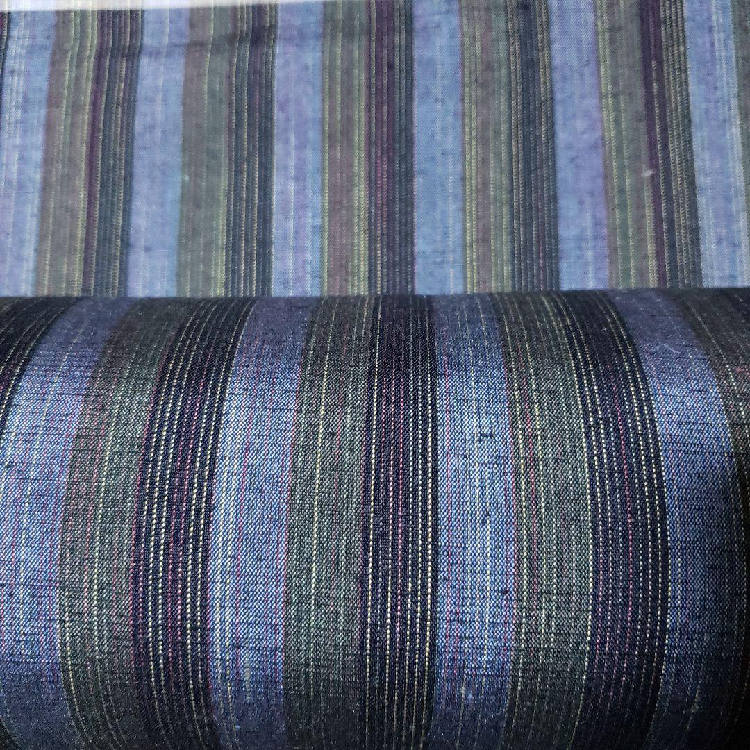 紬の半幅帯 正絹 伝承工芸花園紬 名匠秀逸極上織紬 長尺リバーシブル