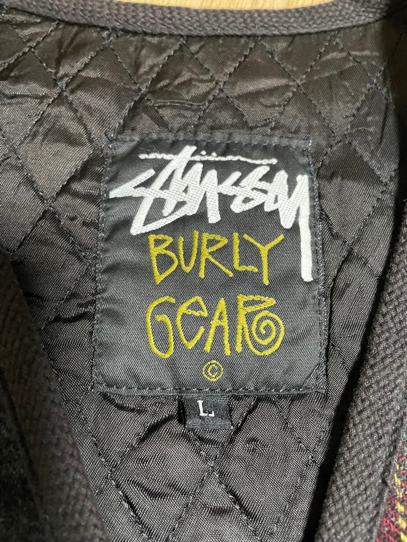 90s STUSSY BURLY GEAR チェックベスト USA製