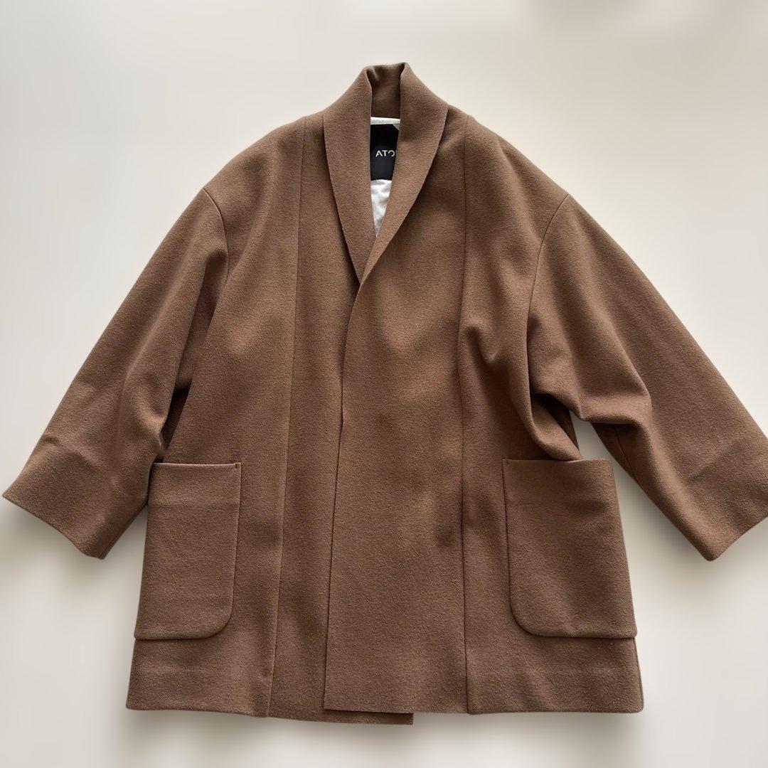 ATON エイトン ウールフリース ローブコート