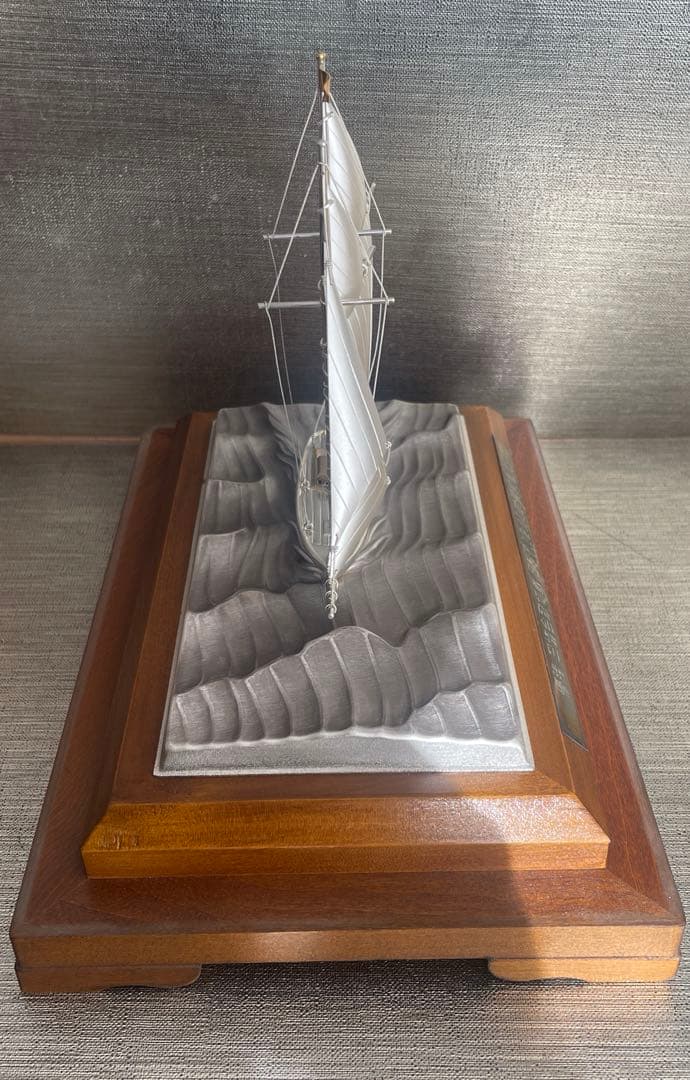 銀製 ヨット SILVER985 TAKEHIKO 2本 マスト 武比古 置物