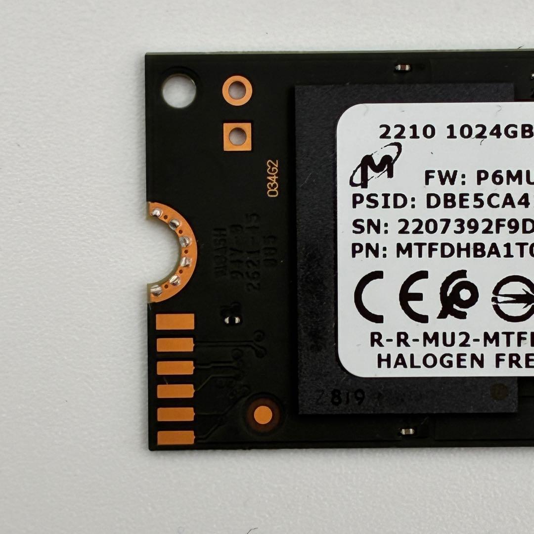 内蔵型SSD micron 1tb M.2 2280 SSD MTFDHBA1TQ0QFD