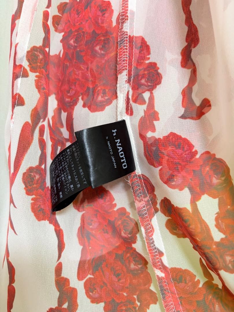 H.NAOTO ブラッディローズ　ブラウス