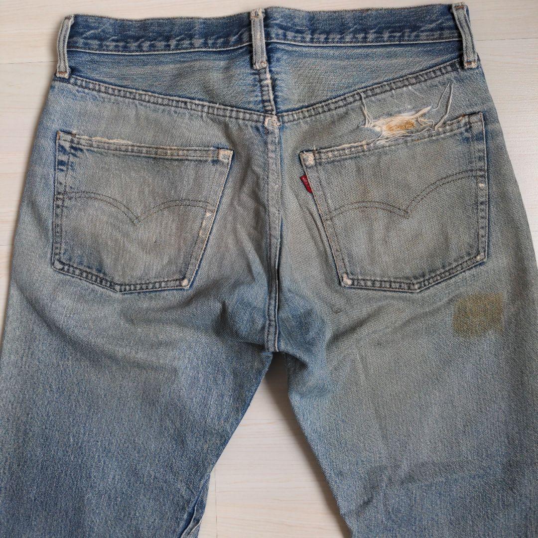 70s リーバイス501 66後期 赤耳 黒カン ボロ グランジ カート