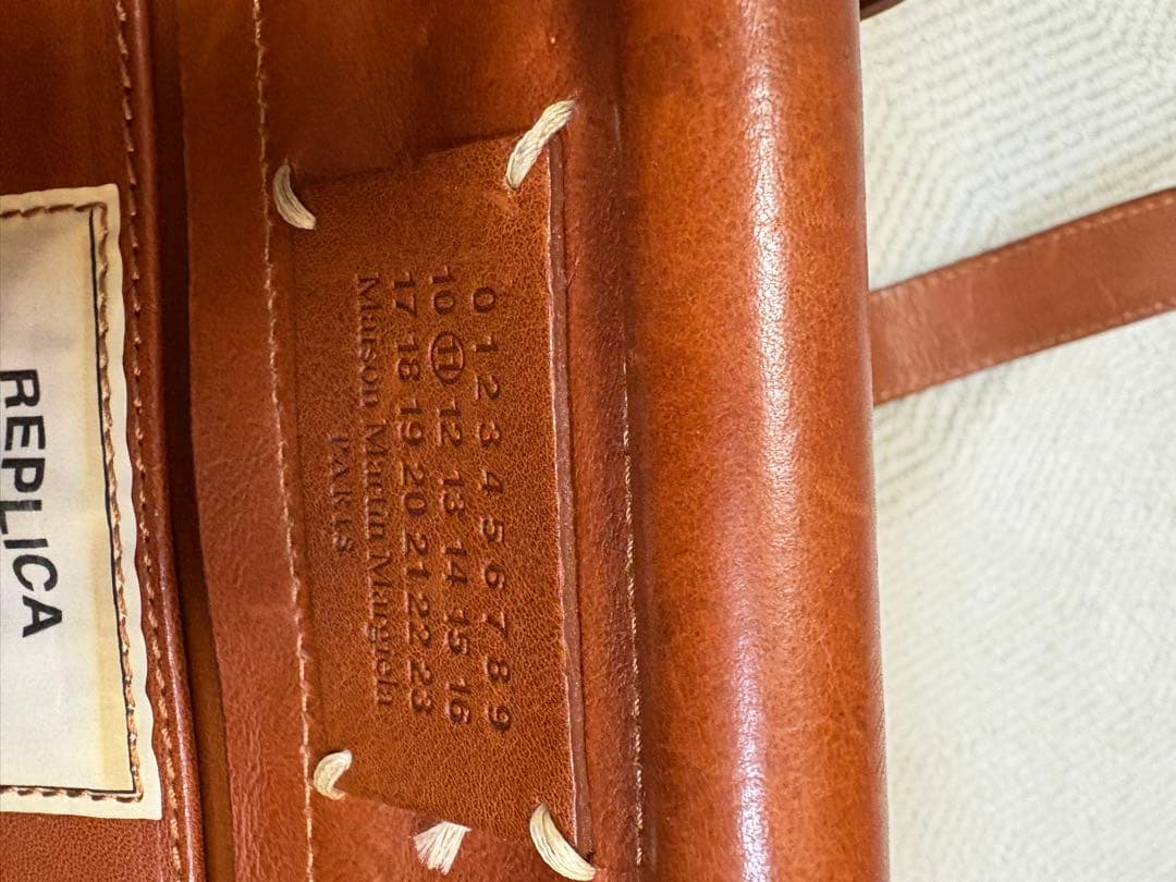 l*i様 マルジェラ。１１番レザー バッグ茶色