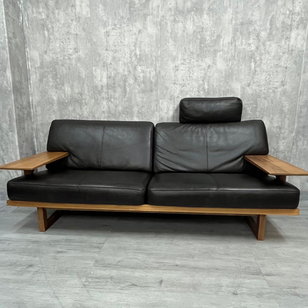 karimoku カリモク　3人掛けソファ 木フレーム 本革