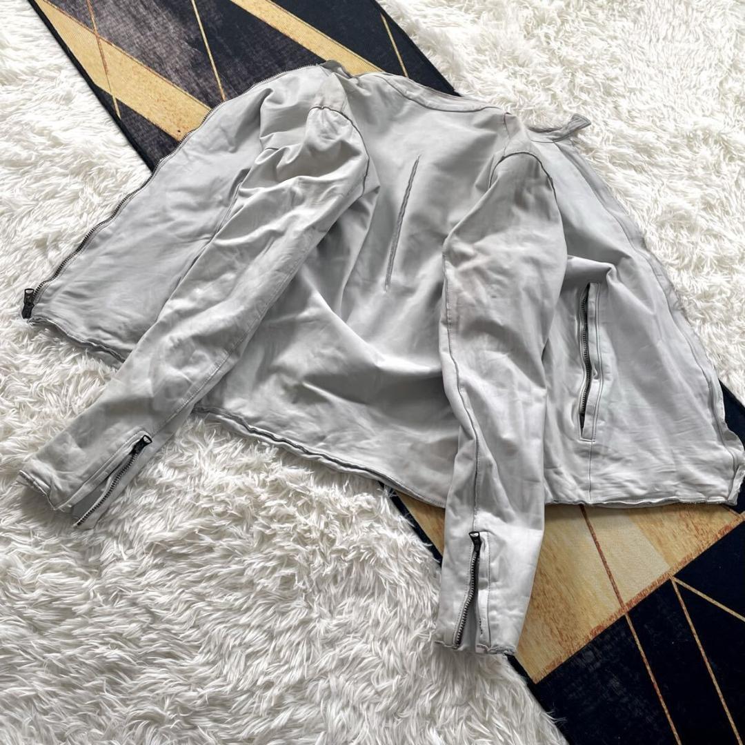 【美品】Sisii/シシ ショート シングル レザージャケット 本革 S 牛革