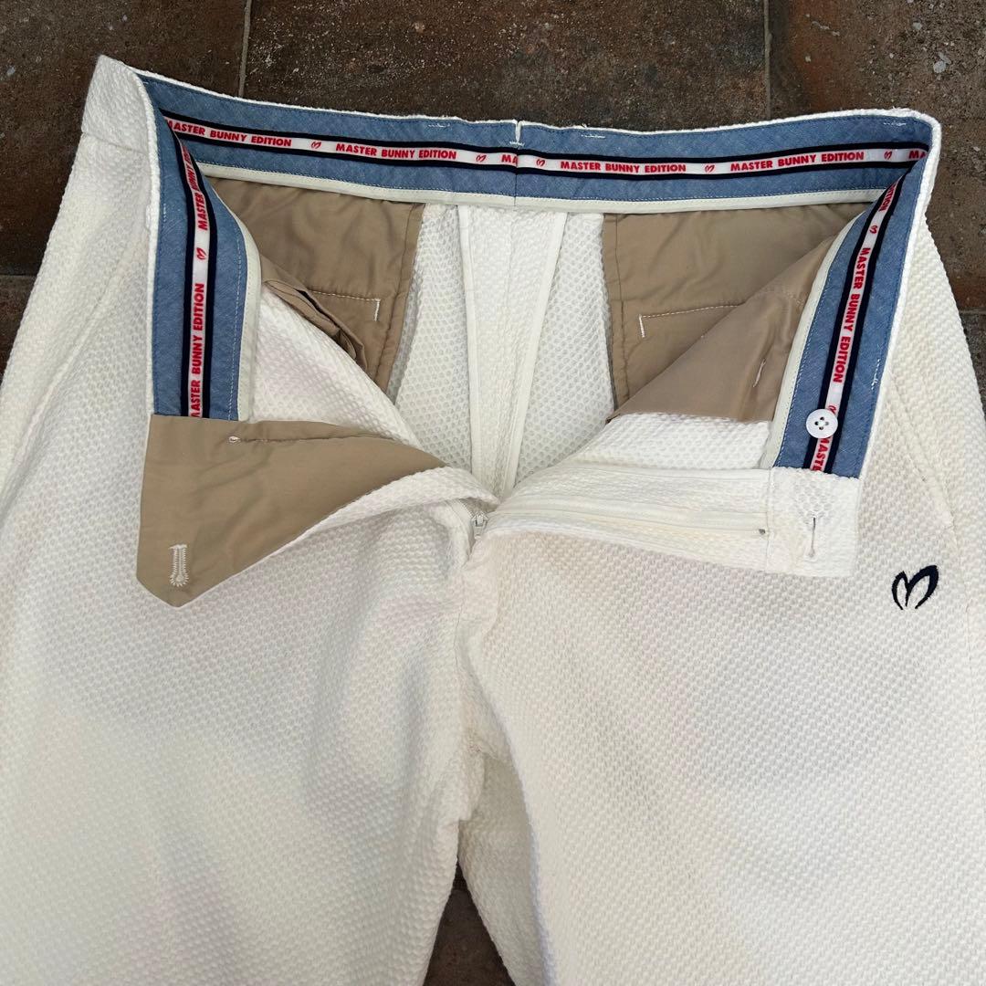 MASTER BUNNY EDITION パンツ　ホワイト　ワッフル生地