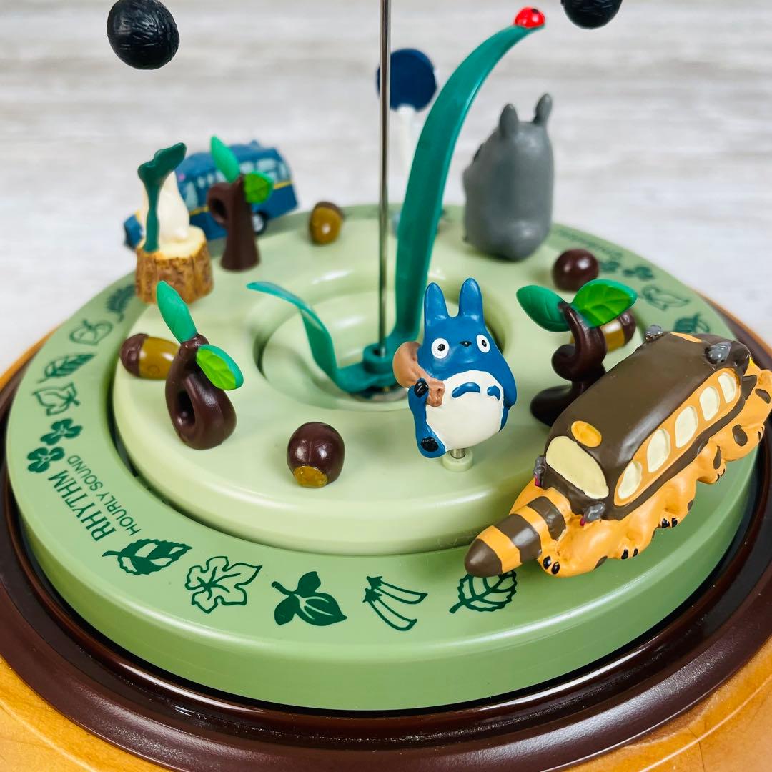 【美品】　となりのトトロ どんぐりドーム オルゴールからくり時計　リズム時計工業