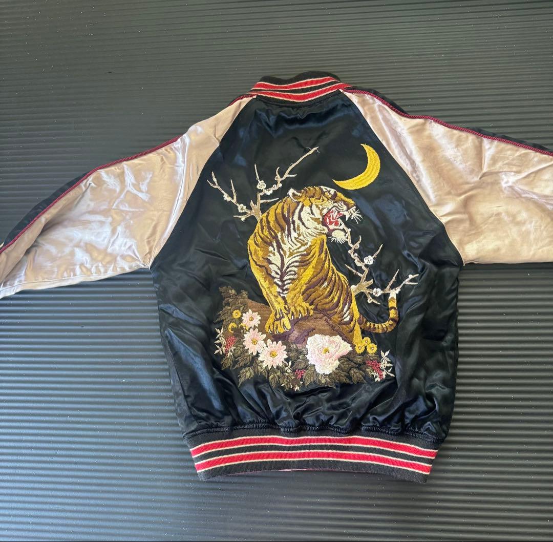 HOUSTONスカジャン リバーシブルでピンクで七福神 ビンテージ 20年前