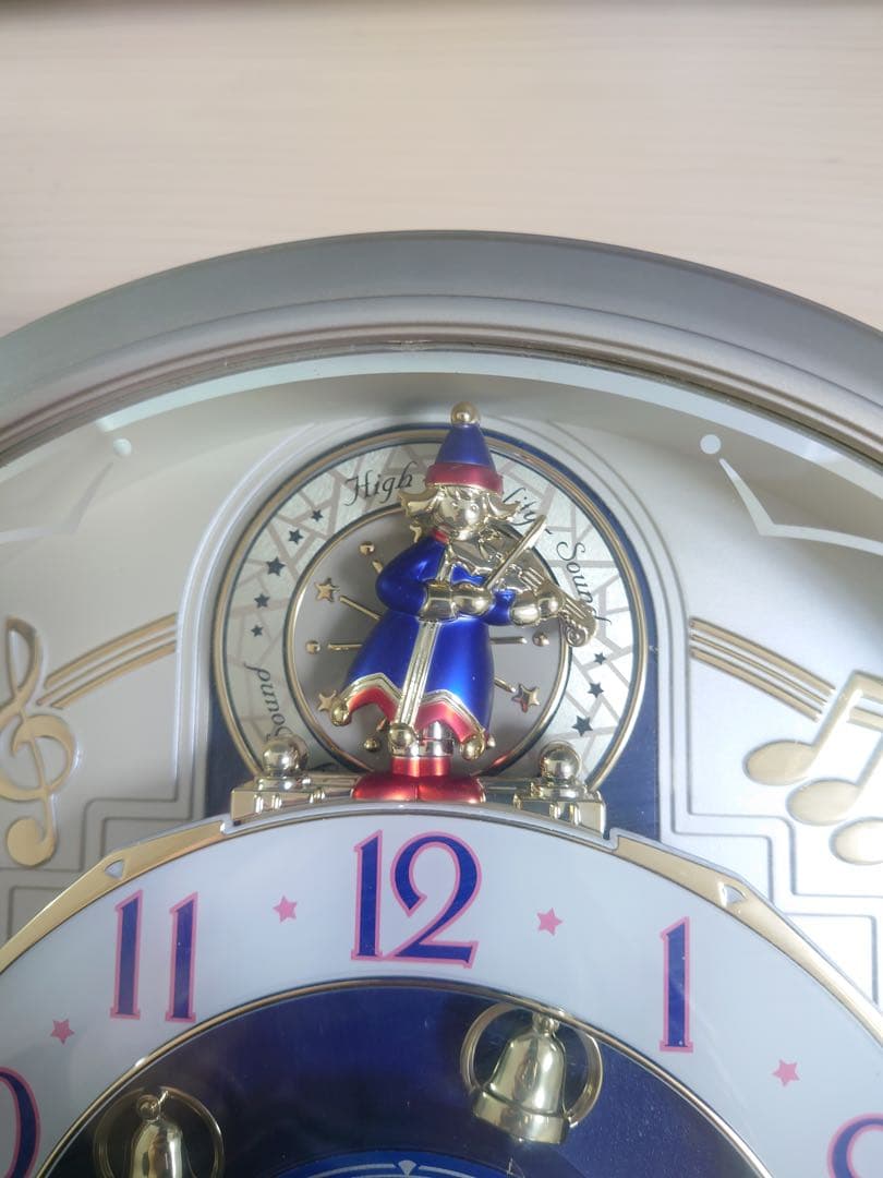 【美品】SEIKO からくり時計 電波時計 ウェーブシンフォニークリスマスソング