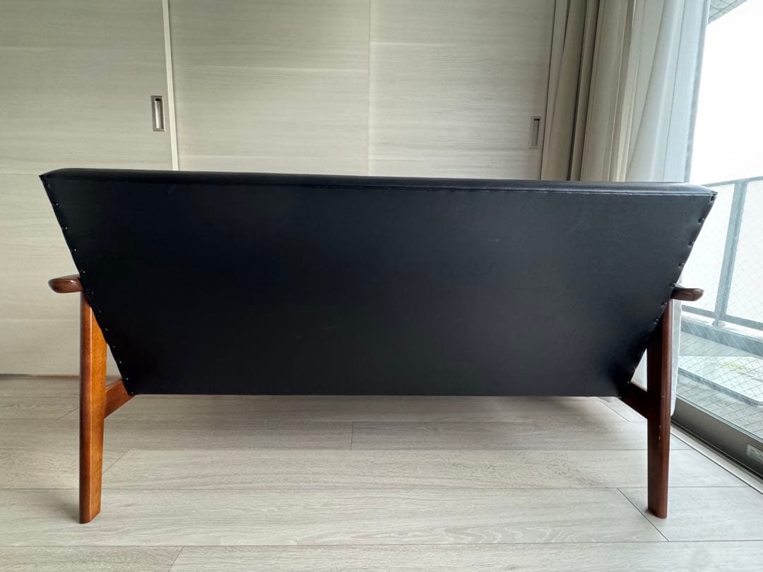 20年購入【カリモク60】 Kチェア ソファ 2人掛け スタンダードブラック