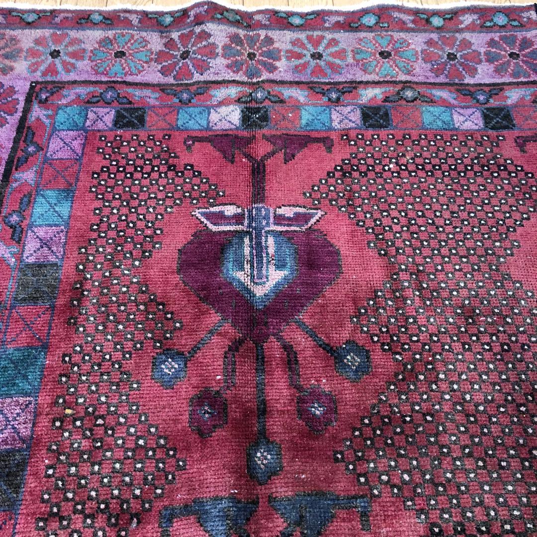 ペルシャ絨毯 ヴィンテージラグ 148×97cm 手織り オールドpersia