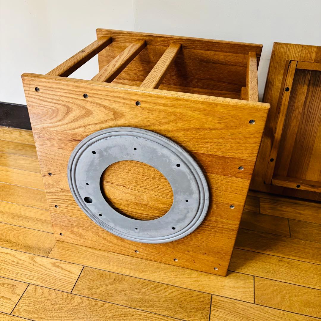 【希少】USA製 ICO オーク材 回転式CDラック収納棚 本棚　送料込み