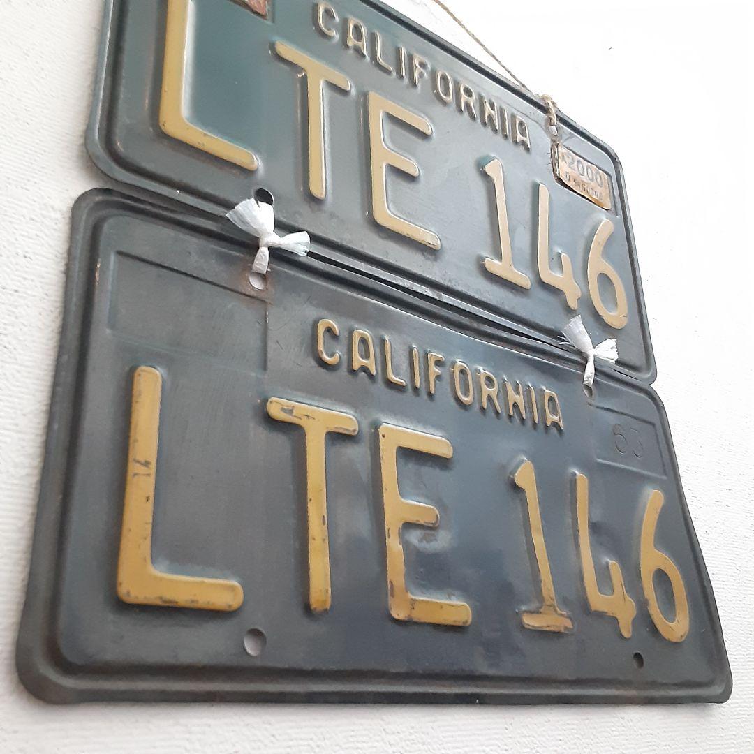【さぶ】ナンバープレート ライセンスプレート カリフォルニア 前後セット