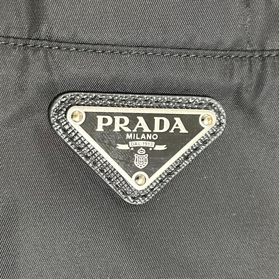 a*n様 美品 PRADA プラダ ナイロンジャケット 黒 L ロゴ Re-Ny