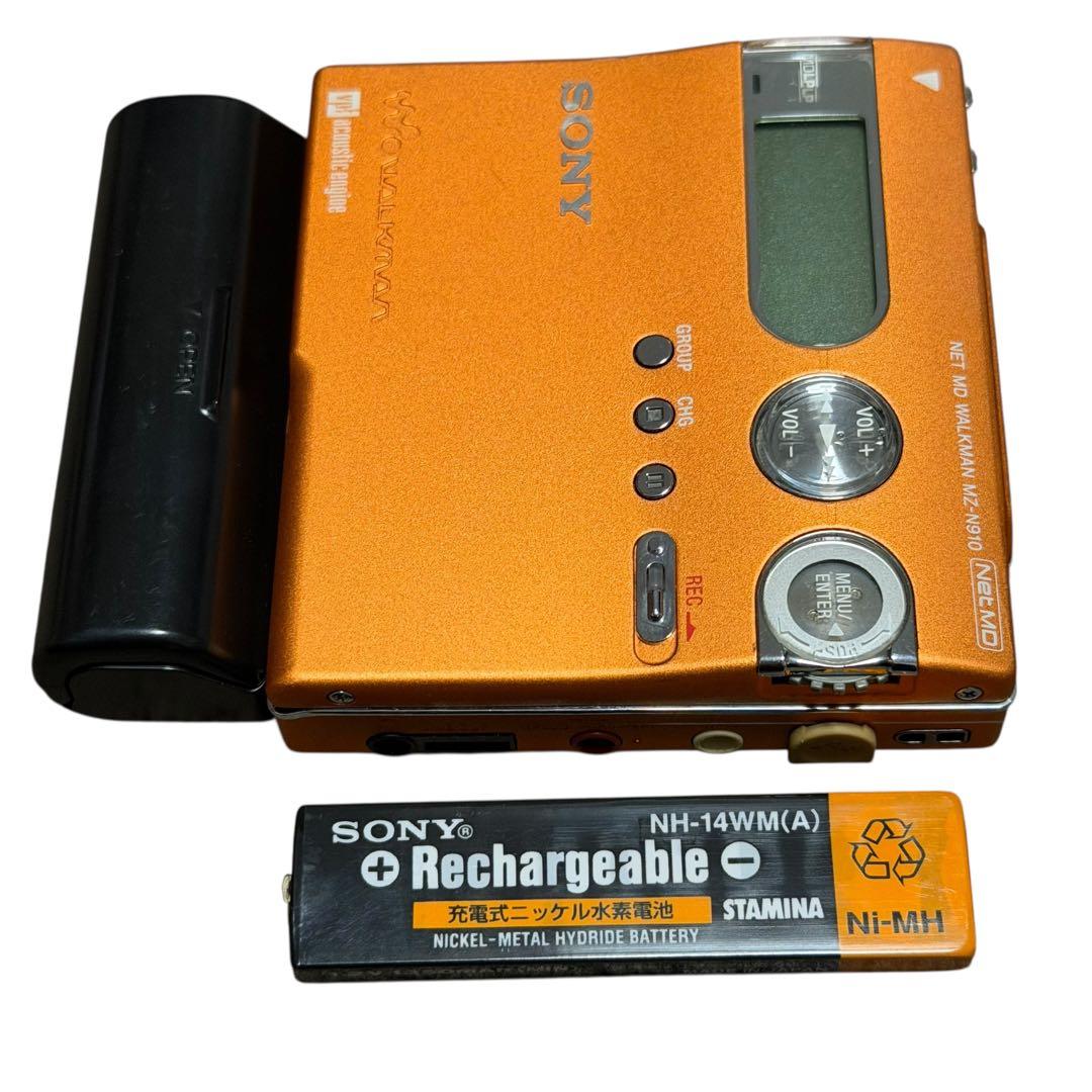 SONY NET MD WALKMAN MZ-N910 オレンジ 完動美品