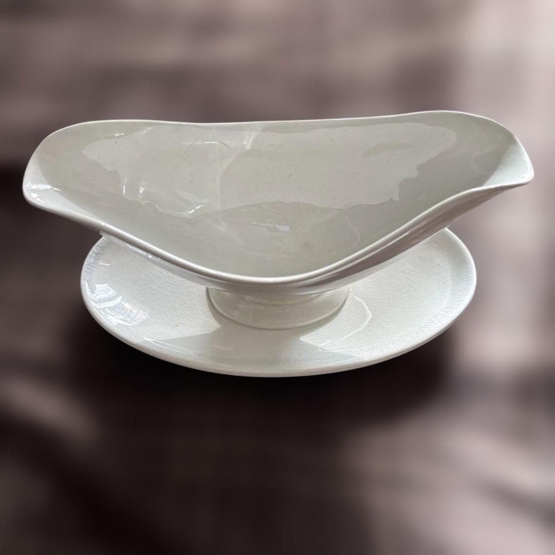 クレイユエモントロー フランスアンティーク ホワイトソーシエール