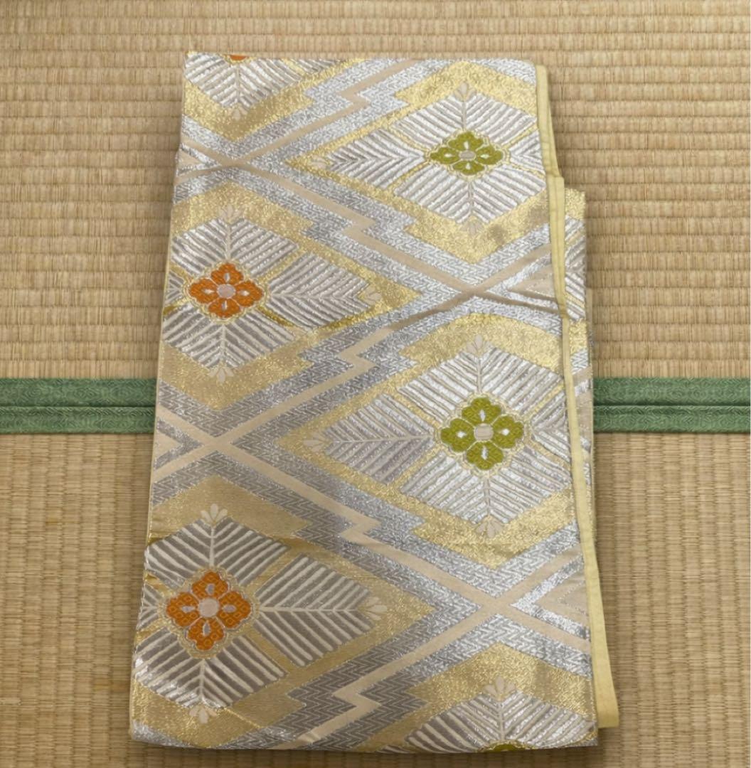 上品　正絹 色留袖　4点フルセット 鶯色　袋帯　入学式　結婚式　ママ　一つ紋