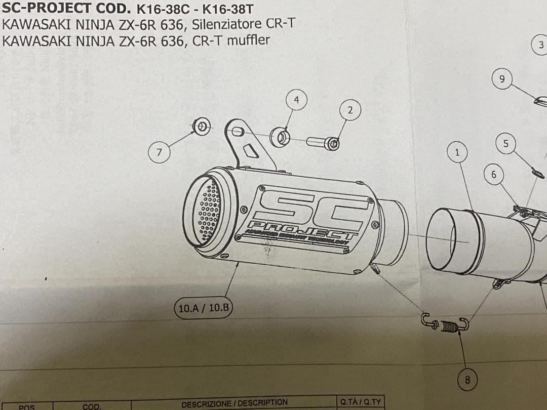超美品 Kawasaki Ninja ZX-6R SC-PROJECT CR-T
