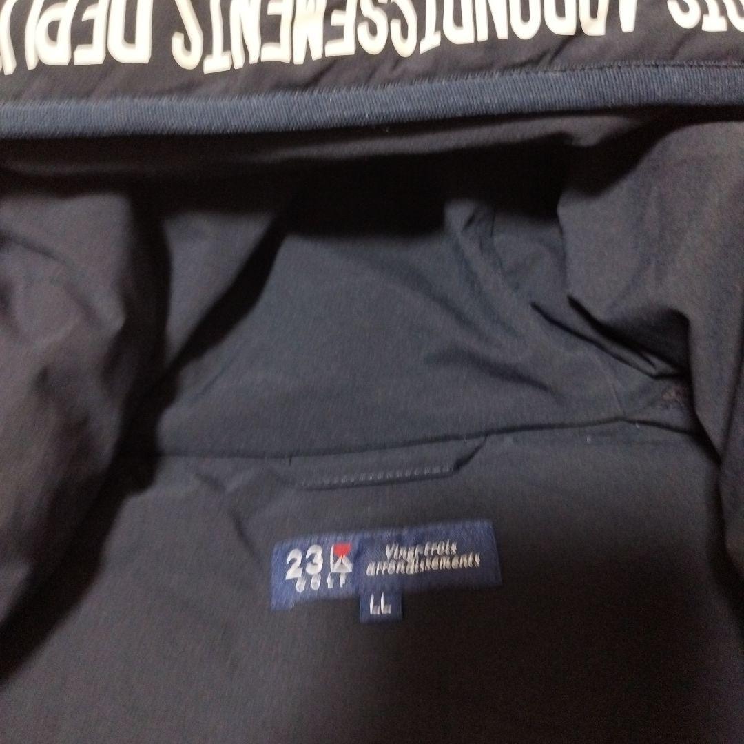 23区 GOLFウェア LLサイズ 撥水ニットコンビブルゾン メンズ ネイビー