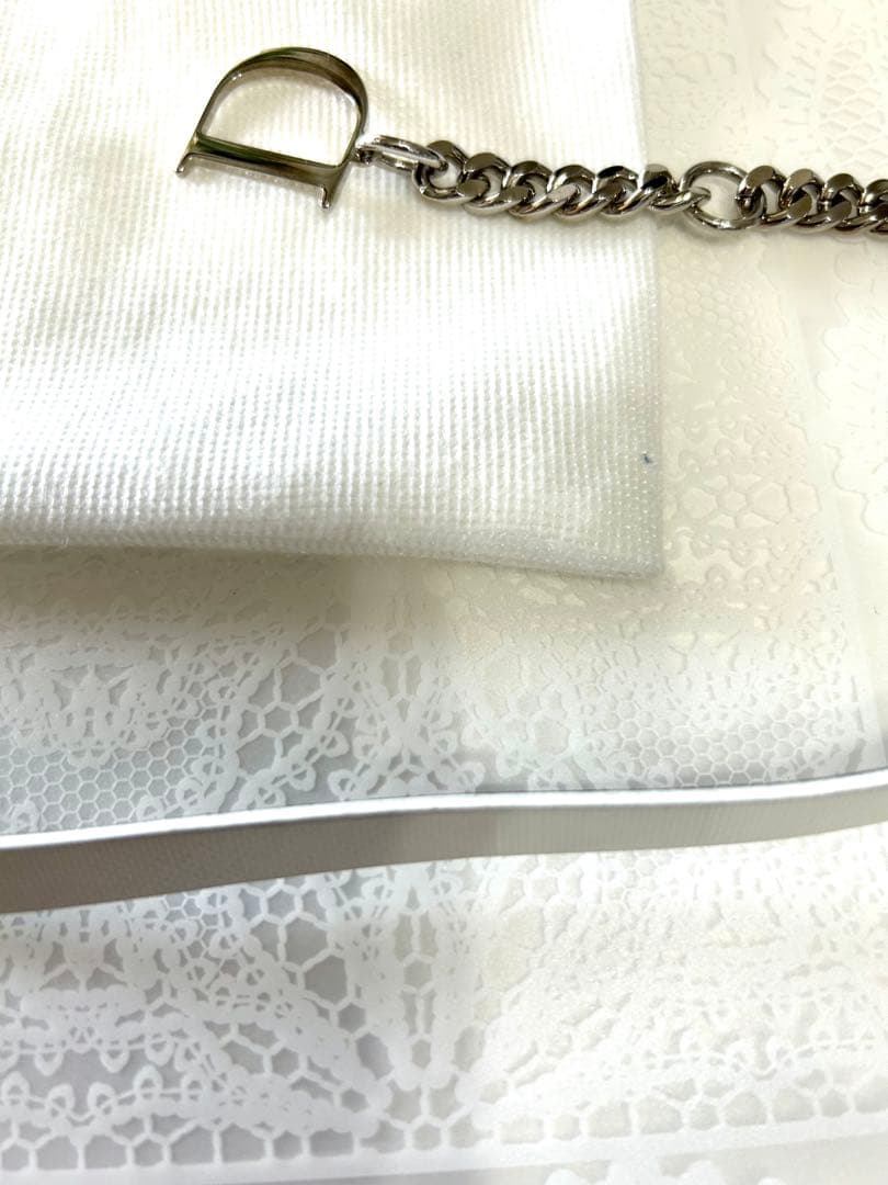 d*7様 Christian Dior ホワイト　チェーンベルト