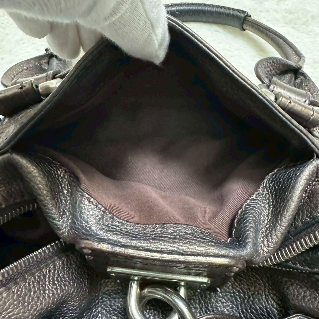 Chloe クロエ パディントン ハンドバッグ 南京錠 鍵付 ブロンズ系