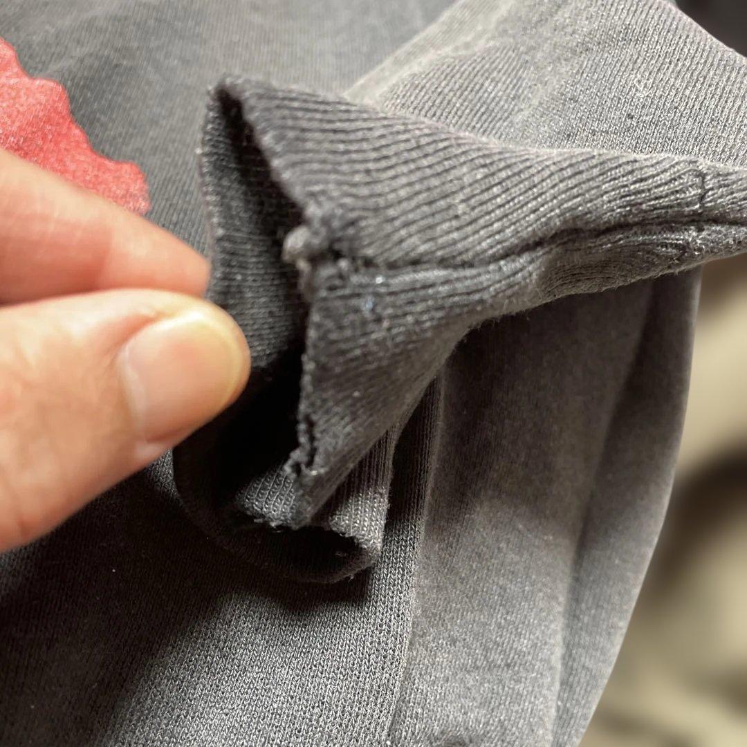 90sMALCOLM XスウェットUSA製両面プリントブラックフェードビンテージ