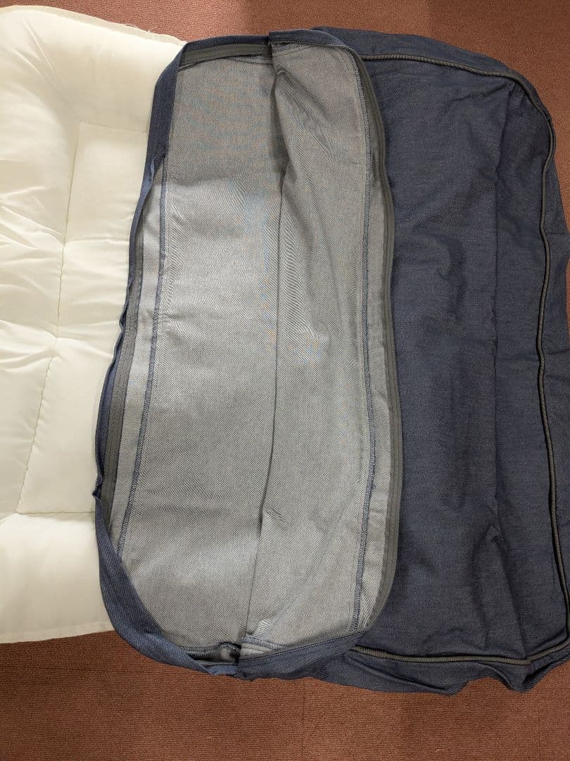 エルエルビーン ミディアム デニム・ドッグ・ベッド、長方形