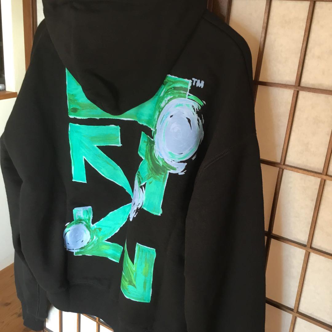 だ*お様 【未使用級】オフホワイト/OFFーWHITE スウエットパーカーサイズ