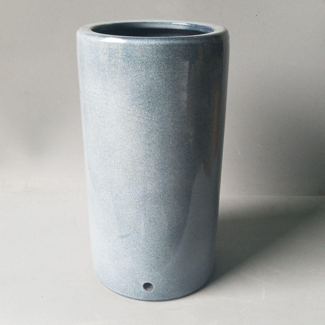 信楽焼傘立て 天目花絵 信楽焼 高さ４４cm