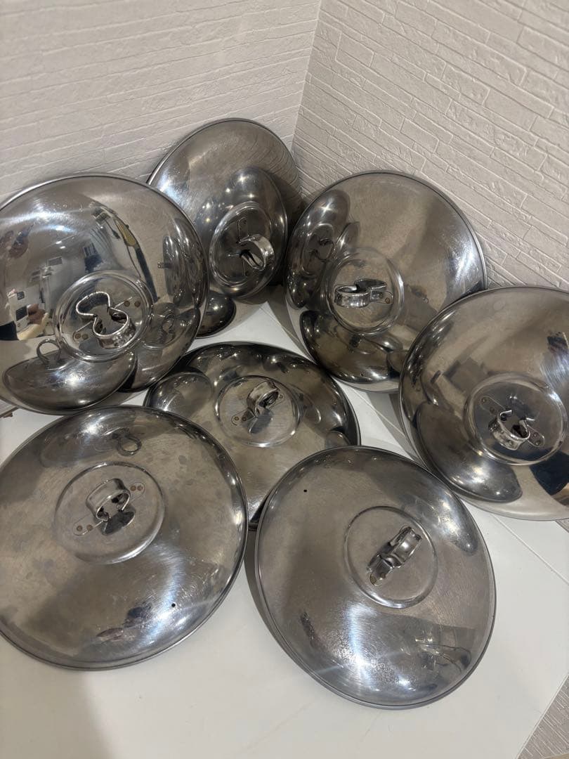 99.ステンレス　1人用鍋　計7個　両手鍋　アウトドア　キャンプ等