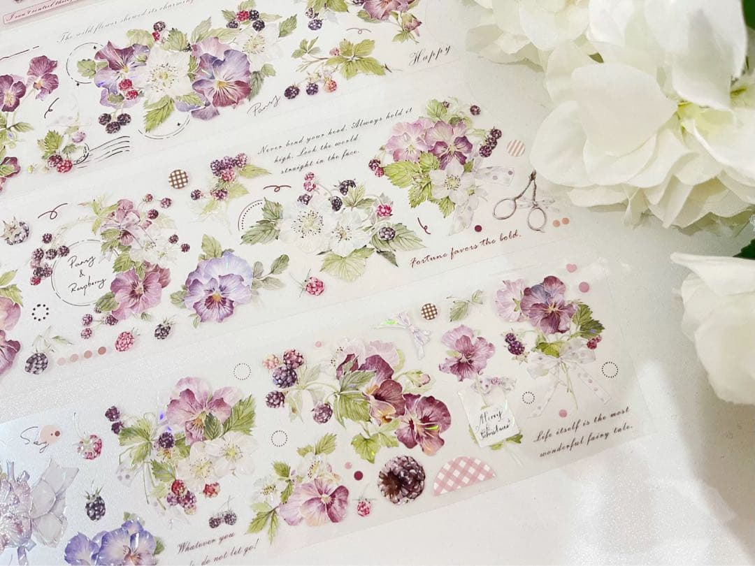 海外マスキングテープ巻売り 浆果森林 フラワー 人物マスキングテープ527