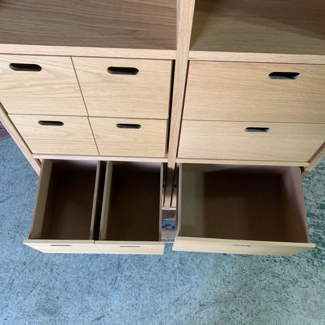 I670\" 無印良品 スタッキングシェルフ 5段2列　引き出し付