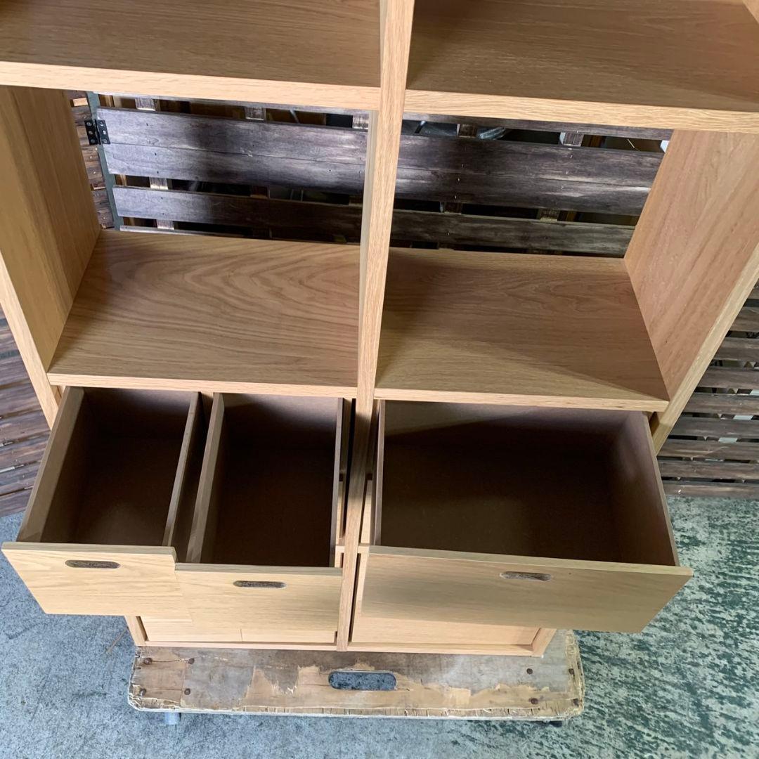 I670\" 無印良品 スタッキングシェルフ 5段2列　引き出し付