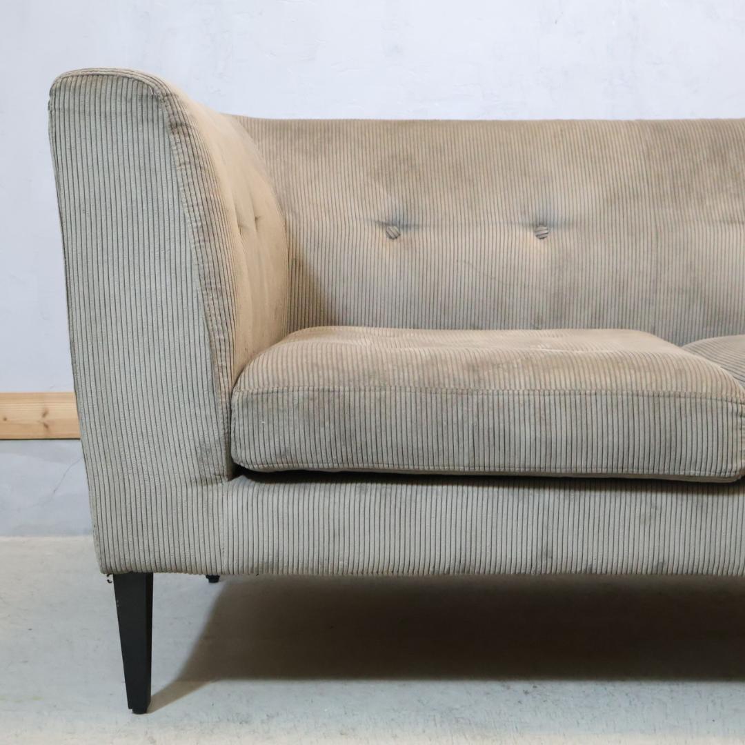 クラッシュゲート GRESS 2人掛けソファ 右肘 ジャガード ベンチソファー