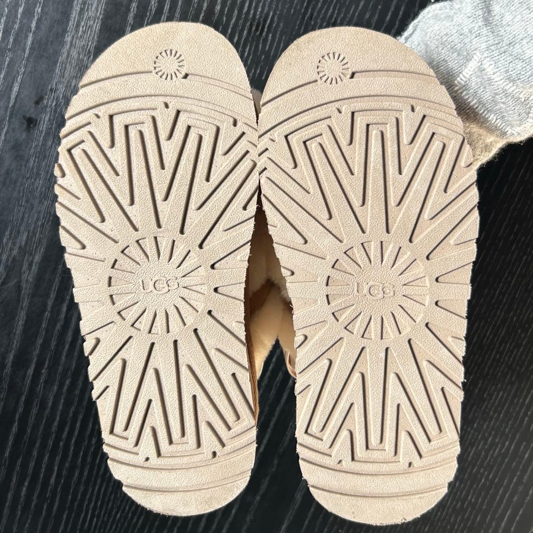 UGG サンダル 24cmベージュ・ホワイト 1121550