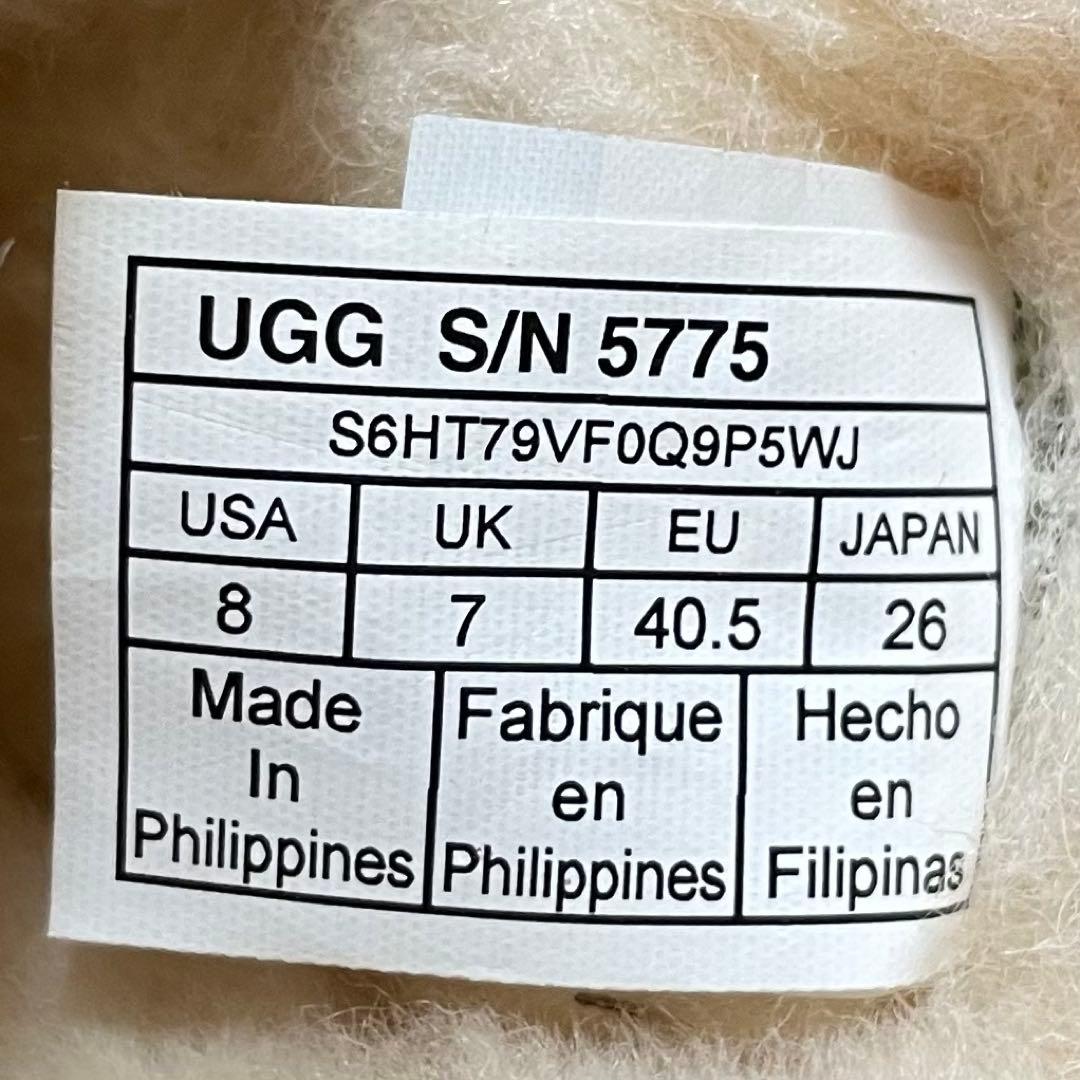 【未使用に近い】UGG アグ モカシン ASCOT ボア ブラウン 5775