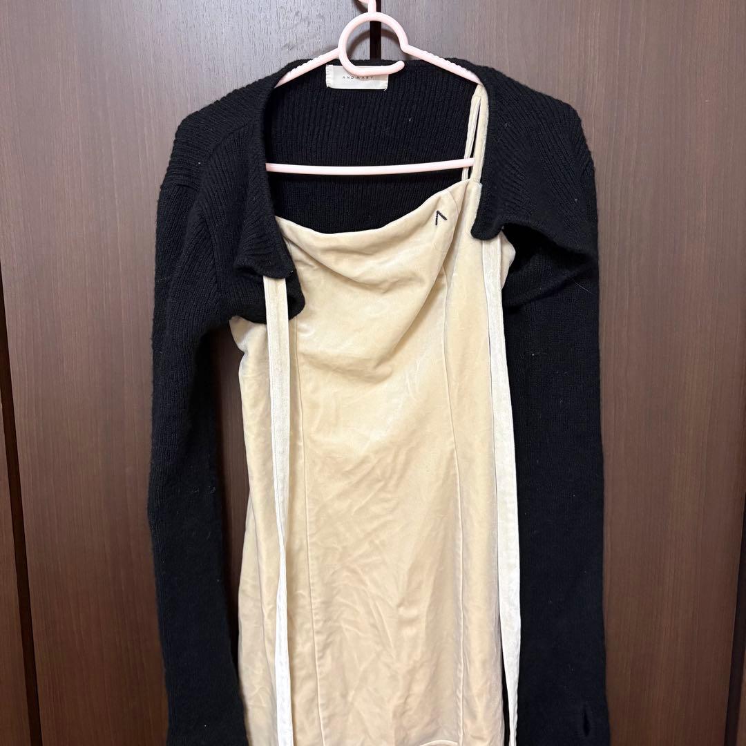 ワンピース Andmary Anita ribbon mini dress andmary