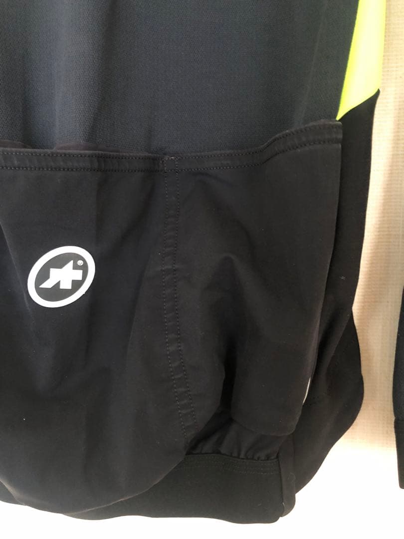 アソス 蛍光イエロー/ブラック サイクルジャケット長袖